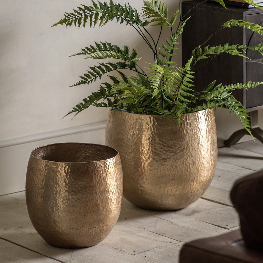 Volta Set of 2 Metal Planters GalleryDirect 2