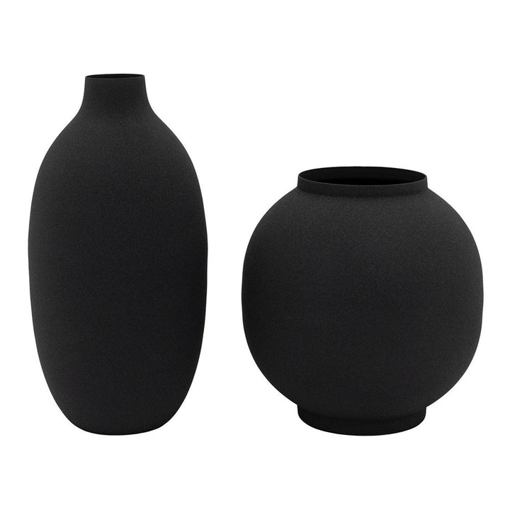 Zia Set of 2 Vases - Black GalleryDirect 1
