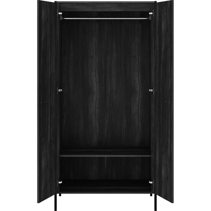 Lochan 2 Door Wardrobe - Black LPD Home 4