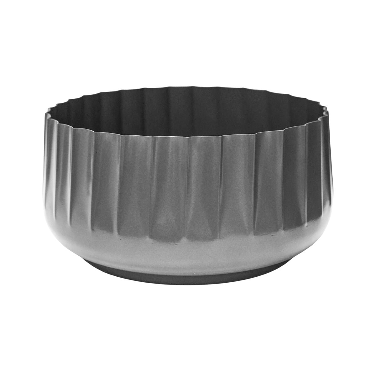 Ivyline Hudson Slate Corrugated Bowl Planter