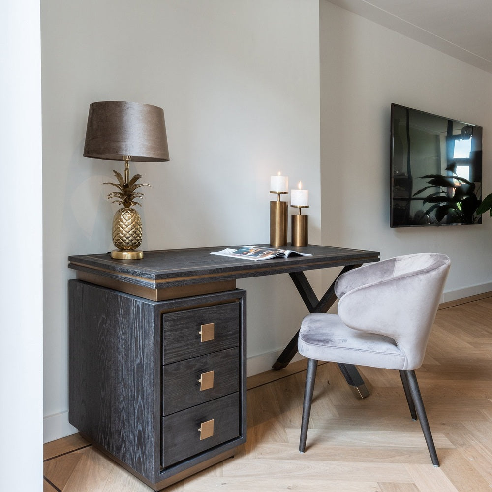 Hunter 3 Drawer Desk - Black Richmond 3