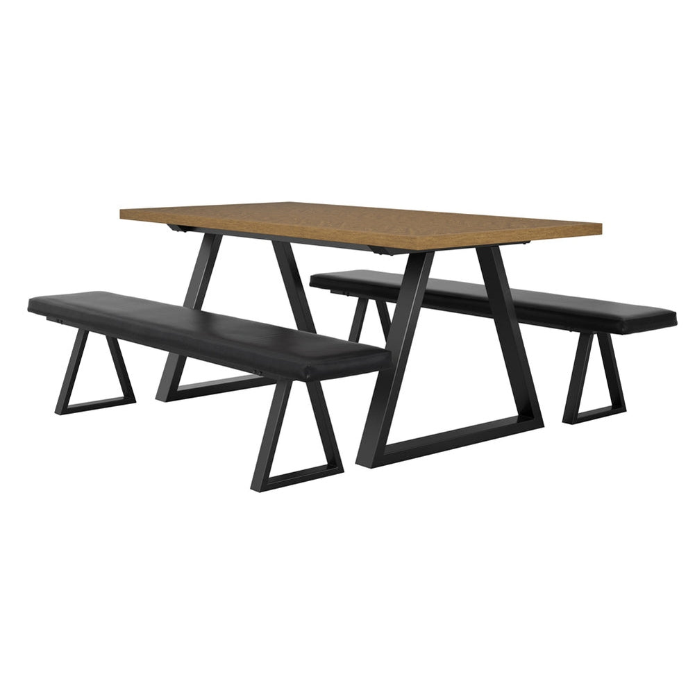 O&Co Delphi Dining Table in Whiskey & Black