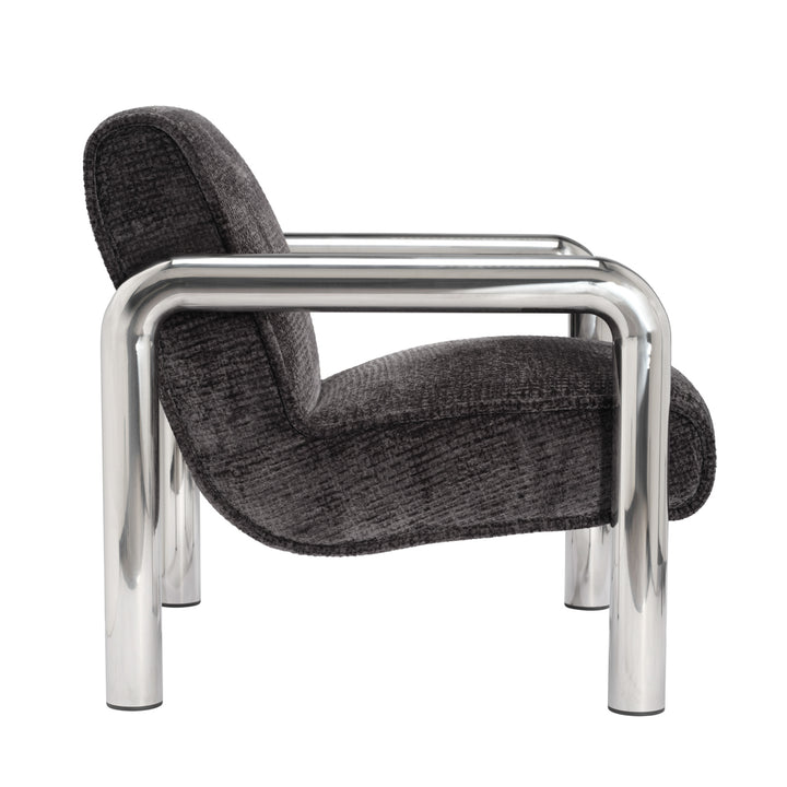 Harris Silver Accent Chair - Black