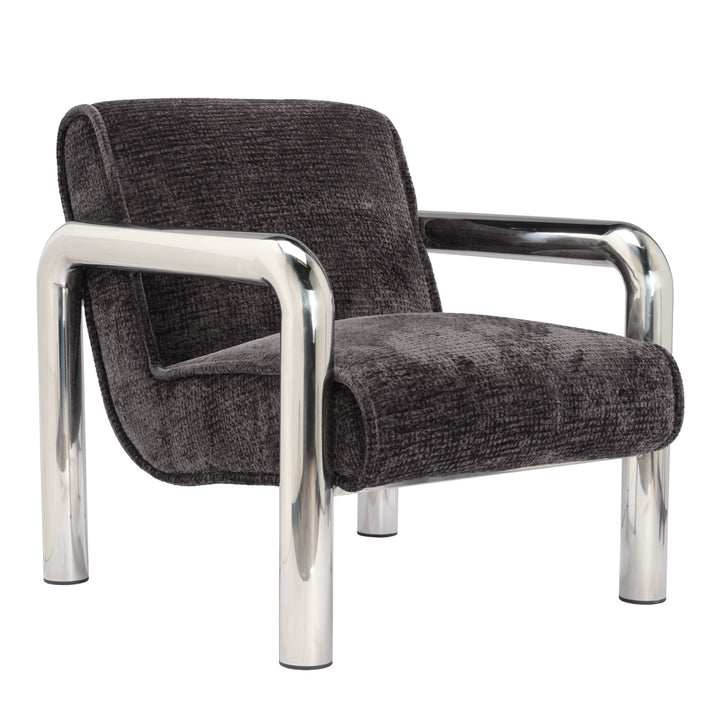 Harris Silver Accent Chair - Black