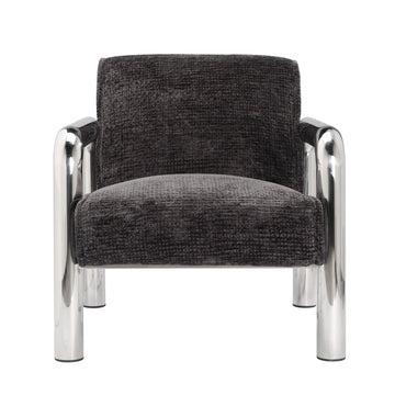 Harris Silver Accent Chair - Black