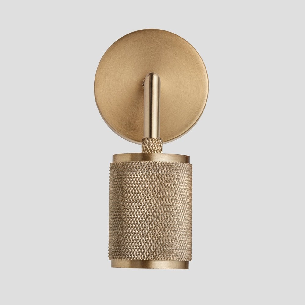 Industville Knurled Edison Wall Light in Brass