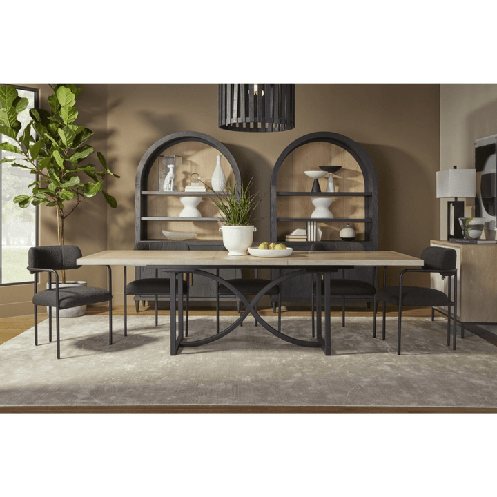 Tranquillity Rectangle Extendable Metal Base Dining Table 180-260cm