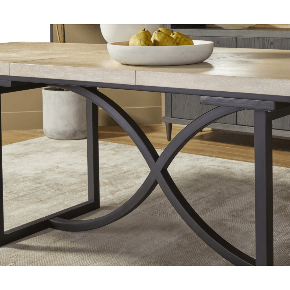 Tranquillity Rectangle Extendable Metal Base Dining Table 180-260cm