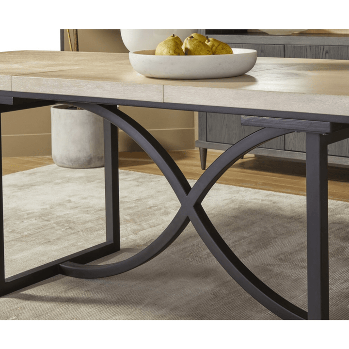 Tranquillity Rectangle Extendable Metal Base Dining Table 180-260cm