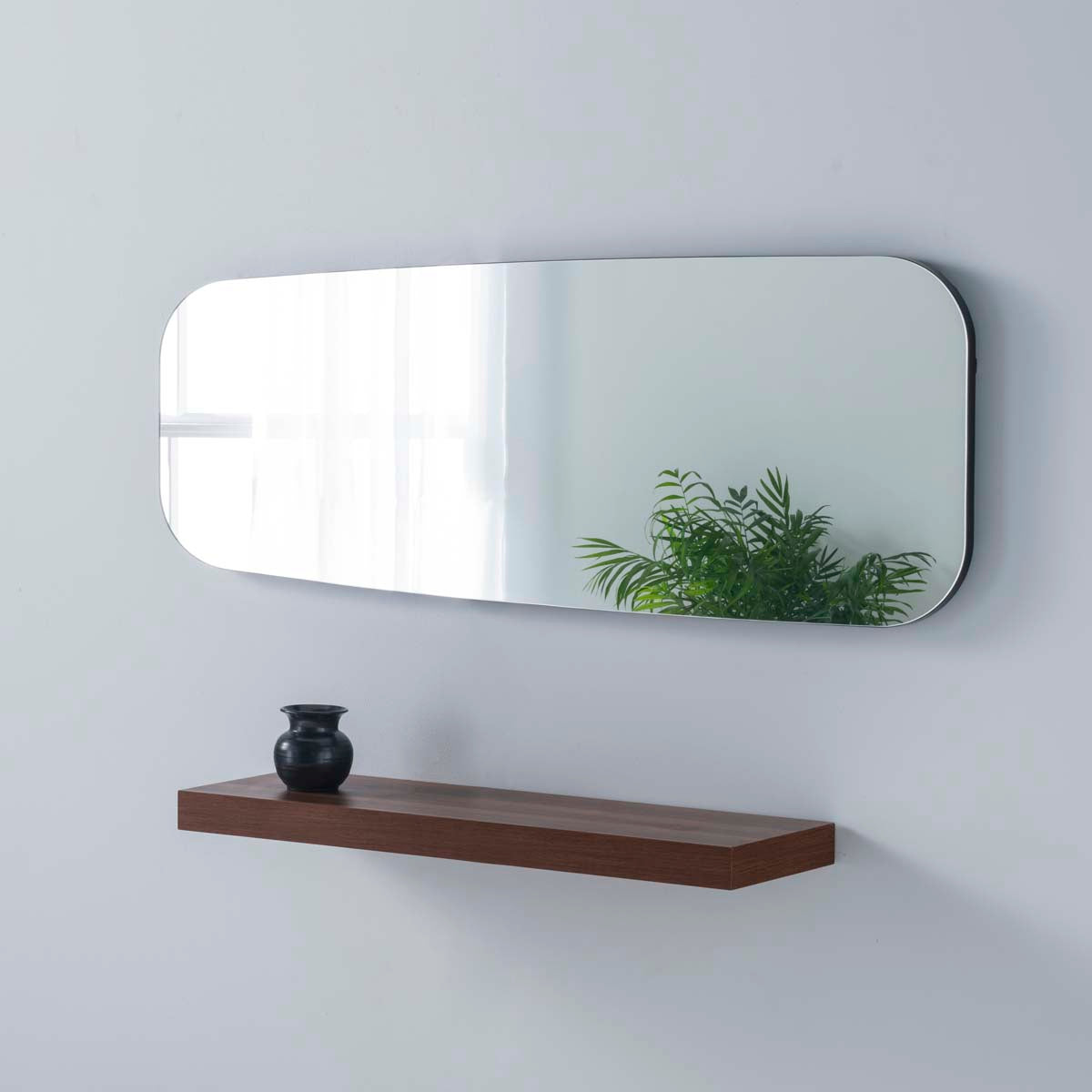 Olivia's Horton Wall Mirror in Black - 119x44cm