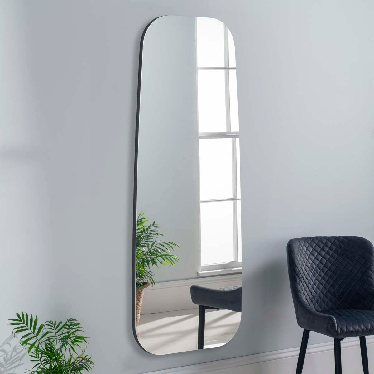 Olivia's Horton Wall Mirror in Black - 170x70cm