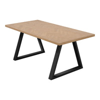 O&Co Delphi Dining Table in Natural & Black