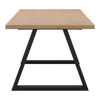 O&Co Delphi Dining Table in Natural & Black