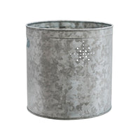 Ivyline Indoor Christmas Tree Bucket with Star in Galvanised Steel - Large