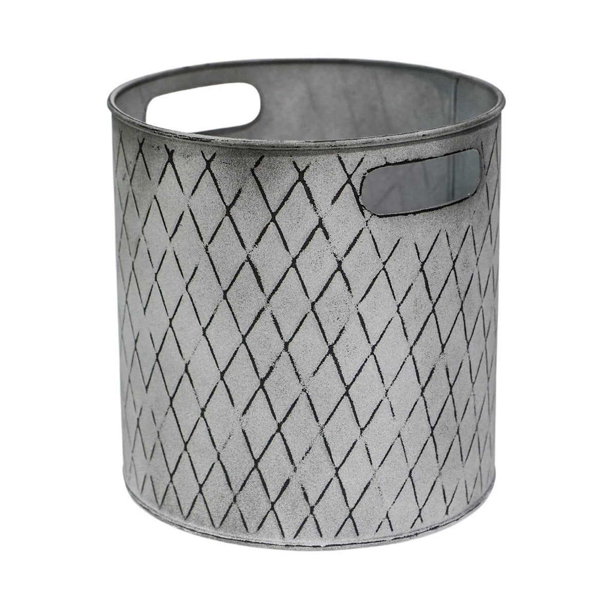 Ivyline Indoor Christmas Tree Bucket in Zinc - Large