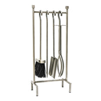 Ivyline Iron Hanging Fireside Set in Pewter