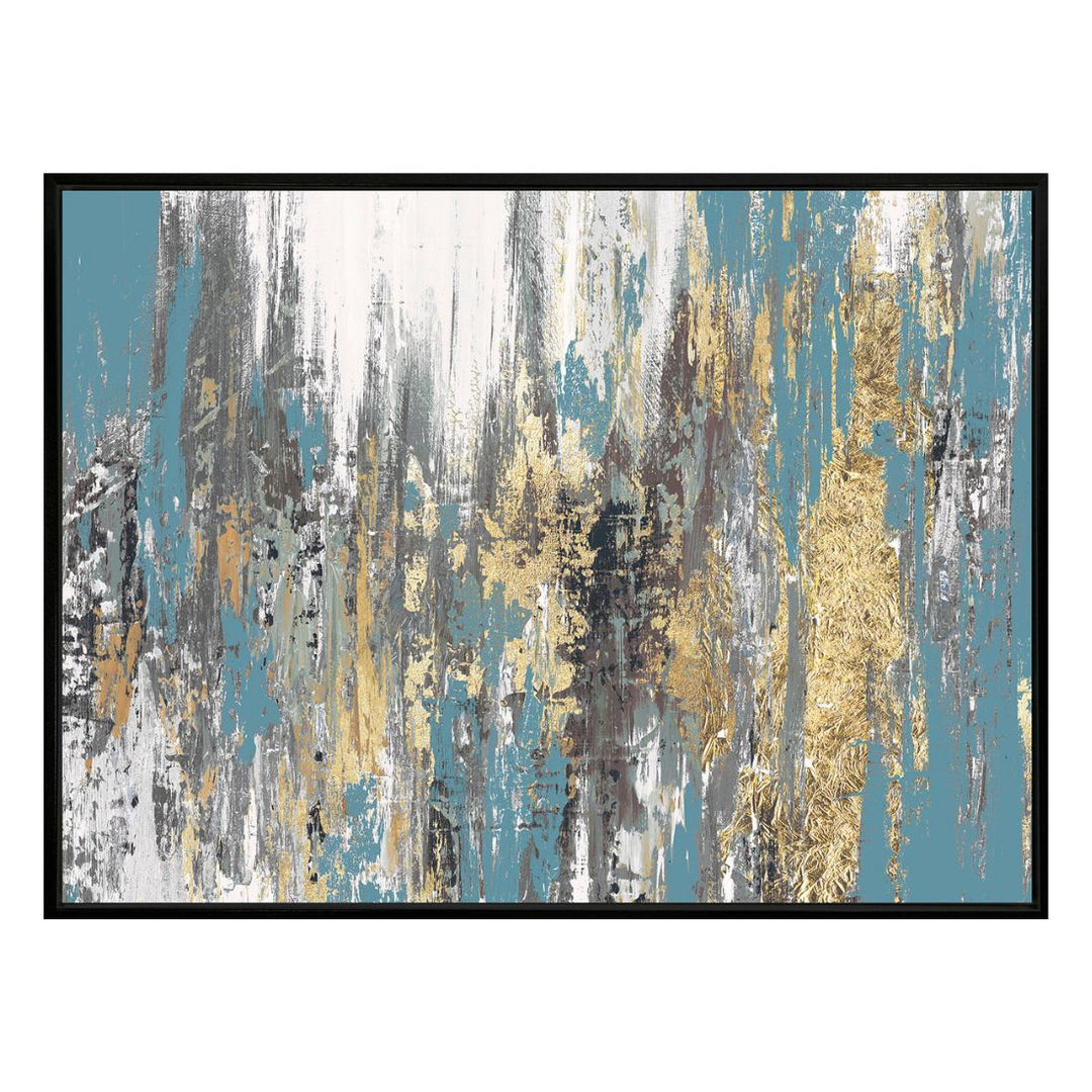 Ikat II Framed Canvas - Gold
