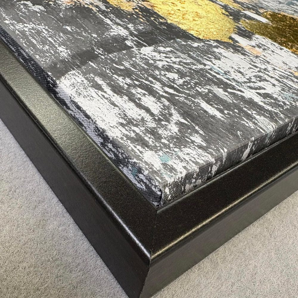 Ikat II Framed Canvas - Gold