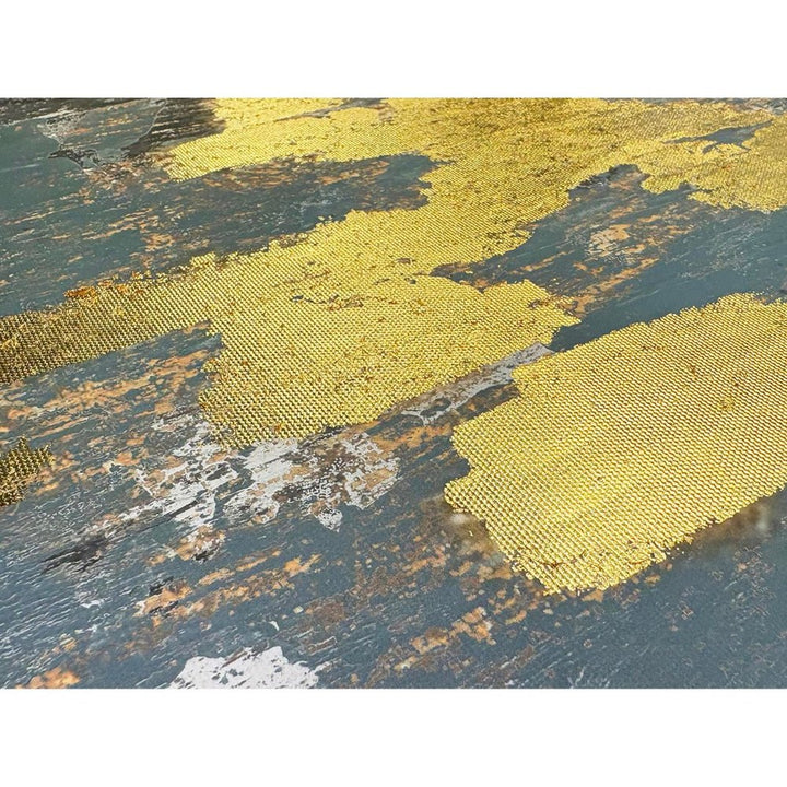 Ikat I Framed Canvas - Gold