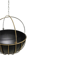 Ivyline Indoor Kensington Brass Hanging Planter