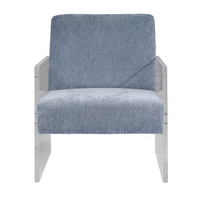 Ezra Clear Acrylic Arm Chair - Blue