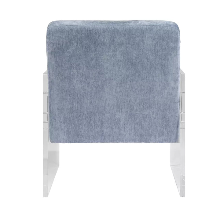 Ezra Clear Acrylic Arm Chair - Blue