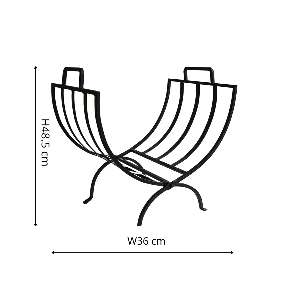 Ivyline Iron Linear Log Basket