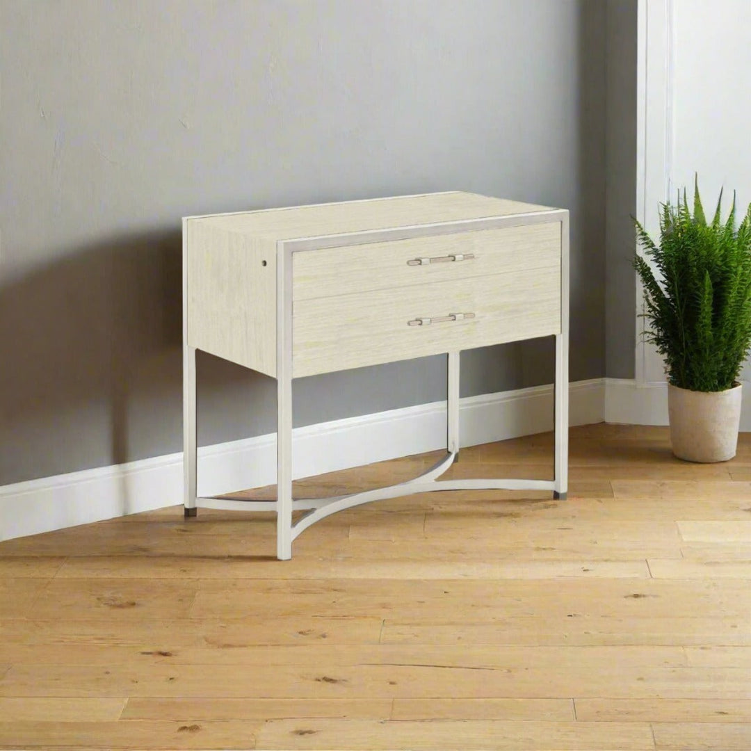 Modern Remix Large Bedside Table - Pearl Caracole 2
