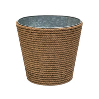 Ivyline Christmas Tree Bucket in Jute & Galvanised Steel - 27cm