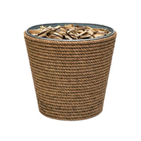 Ivyline Christmas Tree Bucket in Jute & Galvanised Steel - 27cm