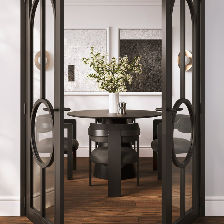 Hera Round Dining Table - Black LPD Home 3