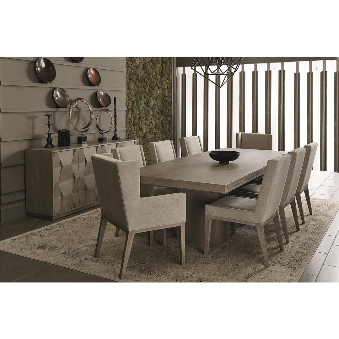 Linea Rectangular Dining Table - Cerused Greige