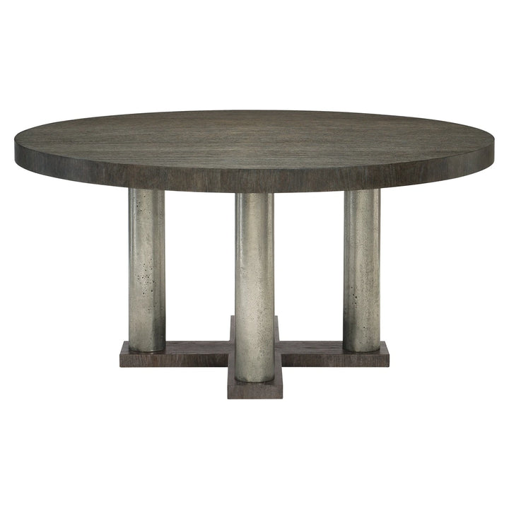 Linea Round Dining Table - Cerused Charcoal