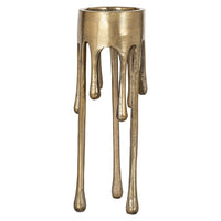 Richmond Interiors Lorin Brushed Gold Candle Holder - Small