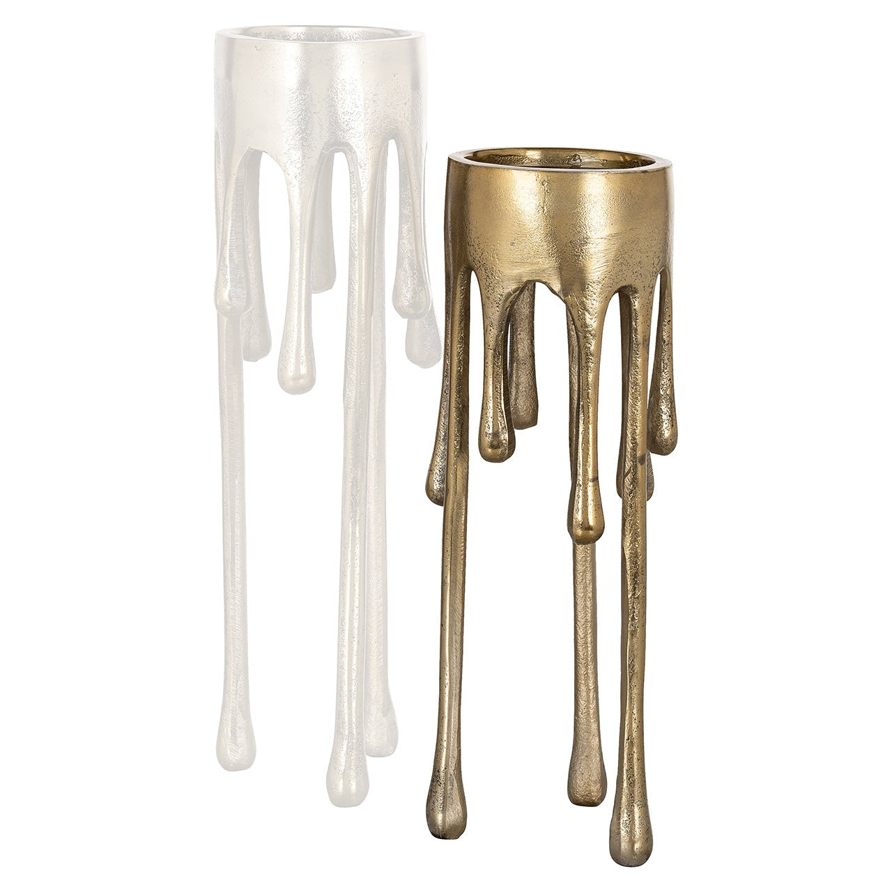 Richmond Interiors Lorin Brushed Gold Candle Holder - Small