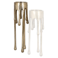 Richmond Interiors Lorin Brushed Gold Candle Holder - Large