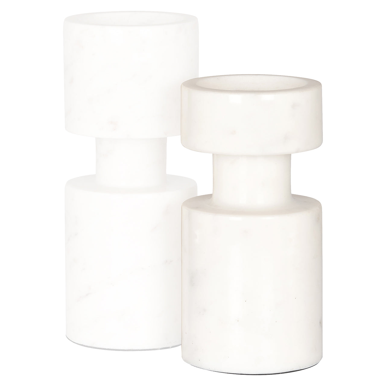 Richmond Interiors Melle White Candle Holder - Small