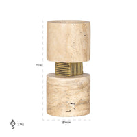 Richmond Interiors Boaz Beige Candle Holder - Small