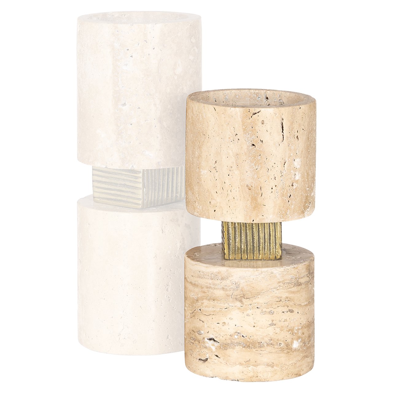 Richmond Interiors Boaz Beige Candle Holder - Small