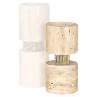 Richmond Interiors Boaz Beige Candle Holder - Small