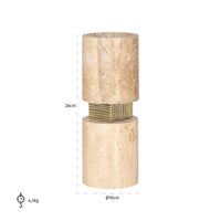 Richmond Interiors Boaz Beige Candle Holder - Large