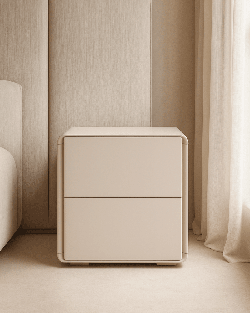 Kota Bedside Table - Matte Beige Tommy Franks 2