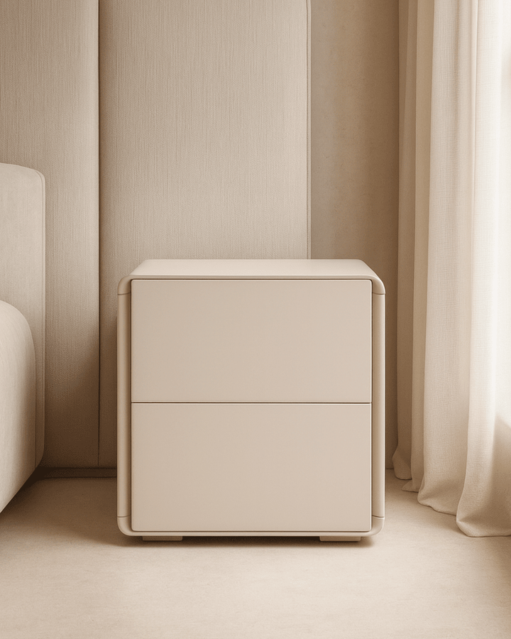 Kota Bedside Table - Matte Beige Tommy Franks 2
