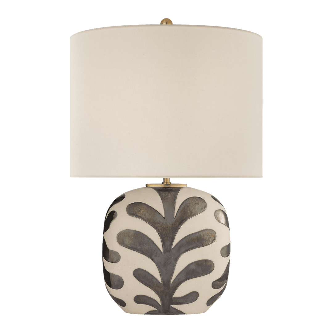 Parkwood Medium Table Lamp - Natural Bisque & Black Pearl with Linen Shade Visual Comfort 1