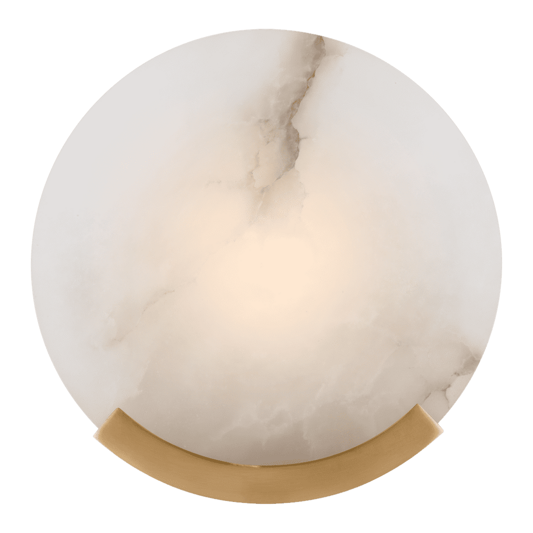 Melange Sconce - Antique-Burnished Brass with Alabaster Visual Comfort 1