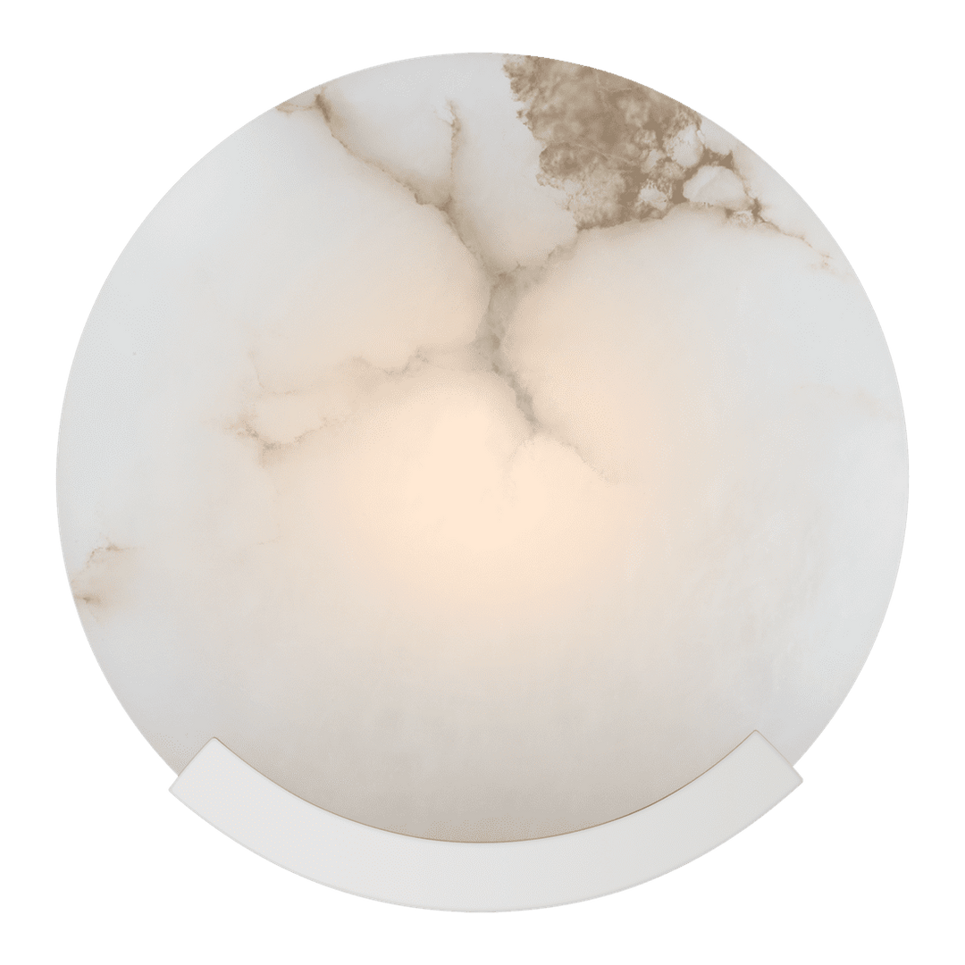 Melange Sconce - Polished Nickel with Alabaster Visual Comfort 1