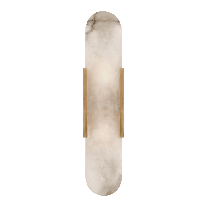 Melange Elongated Sconce - Antique-Burnished Brass with Alabaster Visual Comfort 1