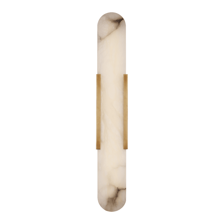 Melange 28" Elongated Sconce - Antique-Burnished Brass with Alabaster Visual Comfort 1