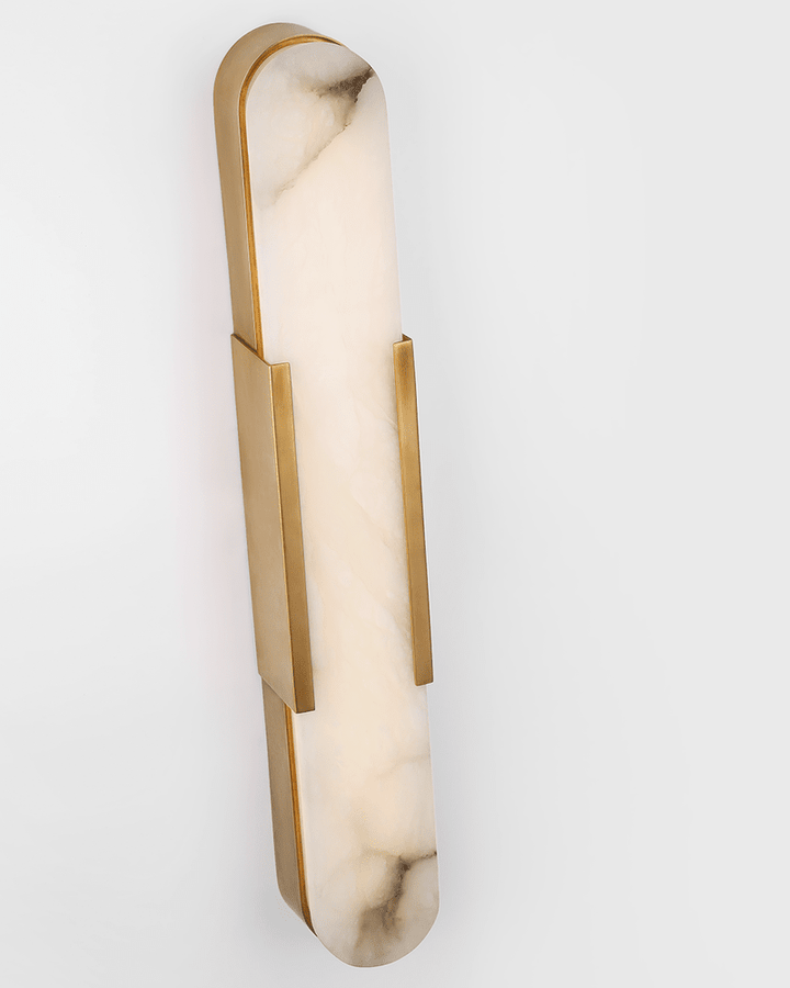 Melange 28" Elongated Sconce - Polished Nickel with Alabaster Visual Comfort 2