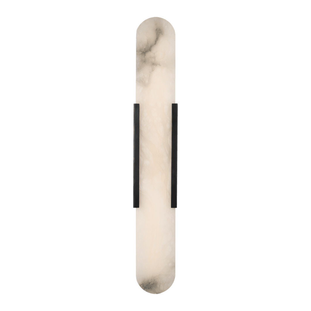 Melange 28" Elongated Sconce - Bronze with Alabaster Visual Comfort 1